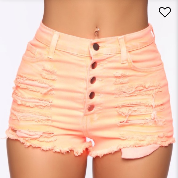 Fashion Nova Pants - Neon Orange Shorts Fashion Nova Pants - Neon Orange Shorts